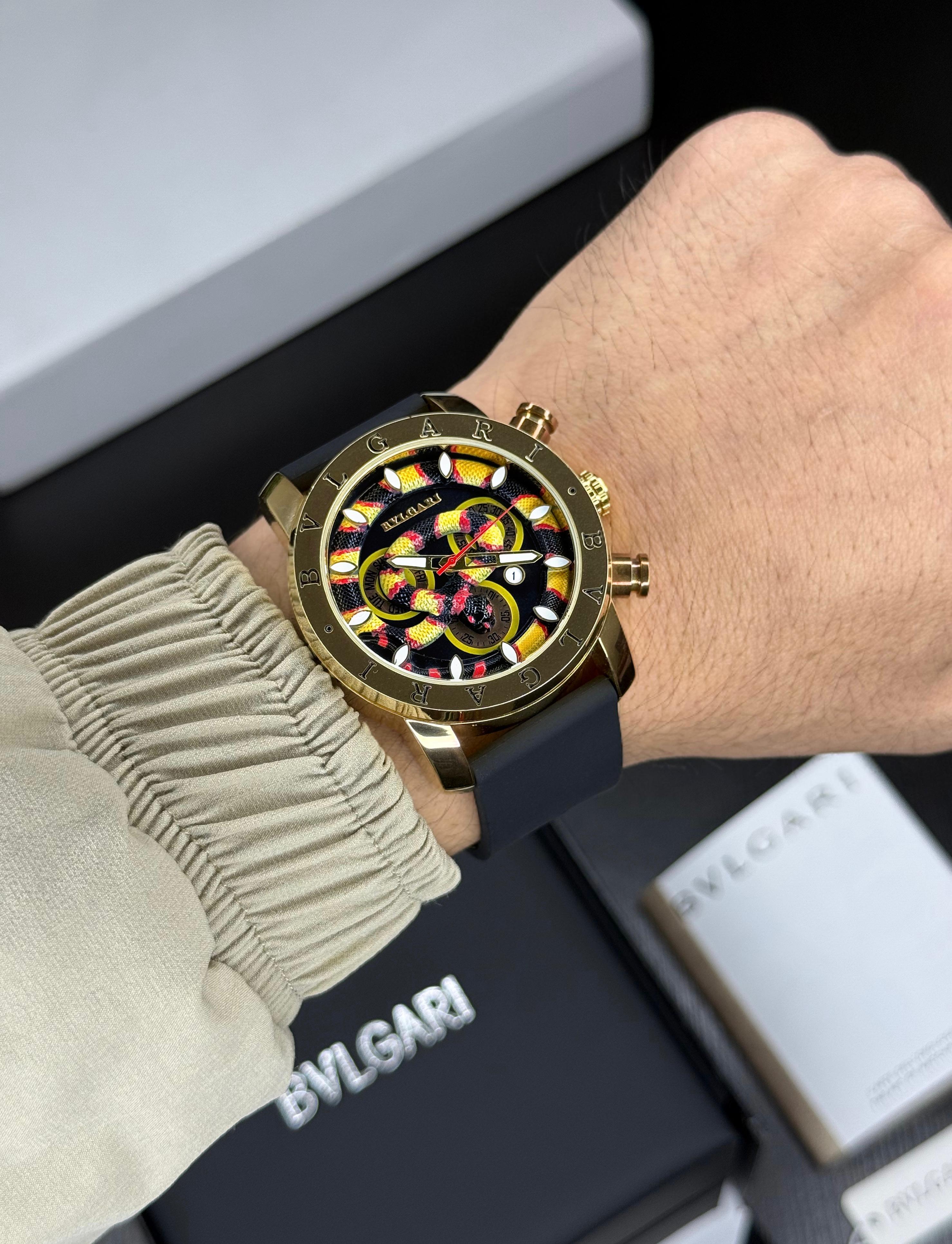 BVLGARI SNAKE DIAL LUXURY STYLE WATCH